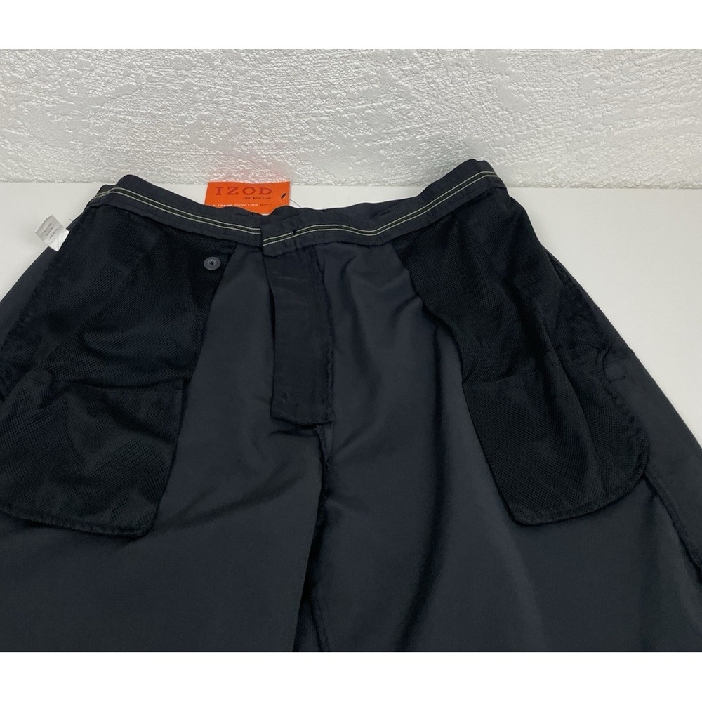 New IZOD XFG Golf Shorts Mens Classic Fit Black Flat Frnt Style5063 Size 40 NWT - Picture 16 of 16